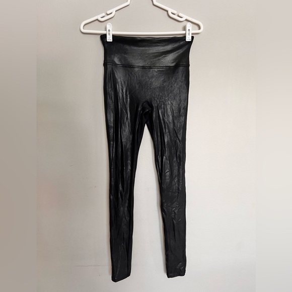 Spanx Faux Leather Leggings Black Size XL - Picture 3 of 7